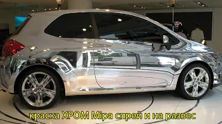 Профессиональная краска под хром торговой марки MIPA на развес и спрей.