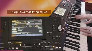 Korg Pa5x tutorial - Modifying styles