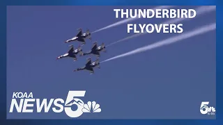 Thunderbird flyovers in Colorado Springs