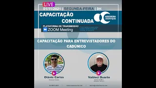 TREINAMENTO PARA ENTREVISTADORES DO CADÚNICO