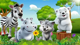 Relaxing and Adorable Animal Moments: Wolf, Zebra, Hippo, Panda - Soothing Music in Nature