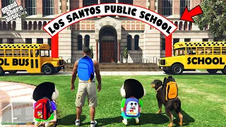 GTA 5 : Franklin Going To School With Shinchan in GTA 5 ! (GTA 5 mods)