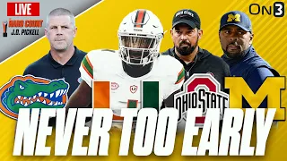 Michigan Hires Ohio State RB Coach | Contenders: Texas? LSU? Bama? | EARLY Florida vs Miami Preview