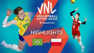 🇧🇷 BRA vs. 🇵🇱 POL - Highlights Week 1 | Women's VNL 2022