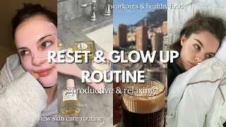 RESET & GLOW UP ROUTINE after fashion week *productive & relaxing* self care habits, workouts & more