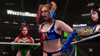 BATMAN VS SEXY HARLEY QUINN , POISON IVY & CATWOMAN   ( iron man match ) 1 vs 3