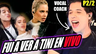 FUI A VER A TINI en VIVO P 2/2 | Reaccion Vocal Coach | Ema Arias