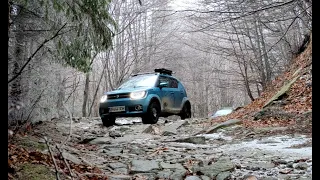 Suzuki Ignis & Grand Vitara off road, muddy climbs, rocky downhills, snow & ice