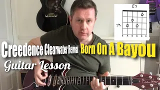 Born On The Bayou  - Creedence Clearwater Revival - Guitar Lesson (Guitar Tab)