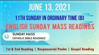 13 June 2021 English Sunday Mass Readings | 11th Sunday in Ordinary Time (B)