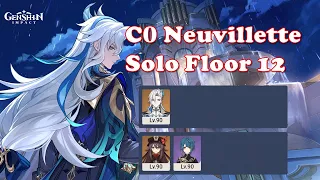C0 Neuvillette Solo & C1 Hu Tao Duo Abyss 4.0 Floor 12