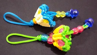 Macrame umbrella 🏖️ ☔ keychain design|macrame keychain.