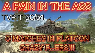 TVP T 50/51 Medium Review 🧐/ Gameplay / Platoon / Crazy Compilation - Wot Blitz #wotblitz #wargaming