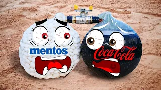 Experiment Coca Cola VS Mentos  Coca, Fanta, Mirinda, Pepsi VS Mentos in Big Underground