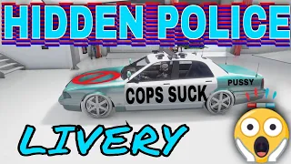 GTA V - COP CAR HIDDEN LIVERY  😎🤏😳🕶🤏  HOW TO OBTAIN IT EASY  (ALL CONSOLES)