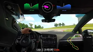 Golf R at PittRace - 2:02:75 w/ street tires.