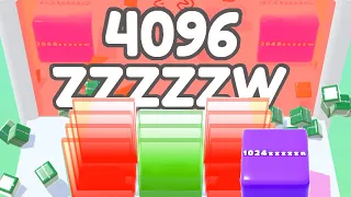 JELLY RUN 2048 — INFINITY ∞ Reach UP 4096 zzzzzW (It's 5Z) WALL! (Merge Gameplay)