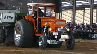 Fiat 1000 Pulling The Heavy Sledge at Borris Pulling Arena 2018 | Tractor Pulling Denmark