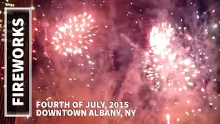 4th of July, 2015 Fireworks Show in Downtown Albany, NY, Empire State Plaza