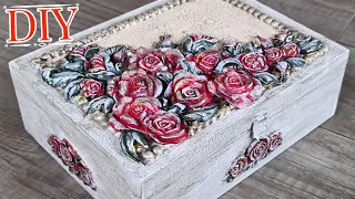 Shabby Chic Vintage Old Jewelry Box DIY Tutorial 🌹💜