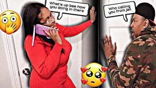 MY SIDE DUDE CALLING ME FROM JAIL PRANK ON HUSBAND! *HE SNAPPED*