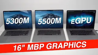 16" MacBook Pro Graphics Review | 5300M vs 5500M vs eGPU Performance