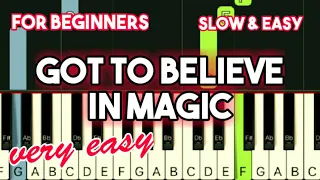 DAVID POMERANZ - GOT TO BELIEVE IN MAGIC | SLOW & EASY PIANO TUTORIAL