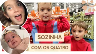 FUI NO SUPERMERCADO SOZINHA COM QUATRO FILHOS - COSTCO DE ORLANDO - FLÁVIA CALINA