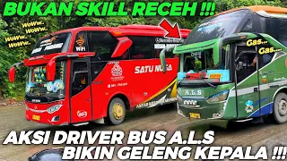 BUKAN SKILL RECEH !!! Aksi Driver Bus ALS, Pacu Bus Satu Nusa (Medan-Padang) Turunan Sitinjau Lauik