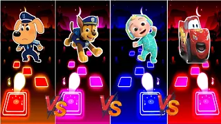 Sheriff Labrador 🆚 Paw Patrol 🆚 Cocomelon 🆚 Mc Queen.🎶 Tiles Hop Edm Rush Gameplay 🎯🎯