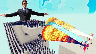 100x TONY STARK + 2x GIANT vs 3x EVERY GOD - Totally Accurate Battle Simulator TABS