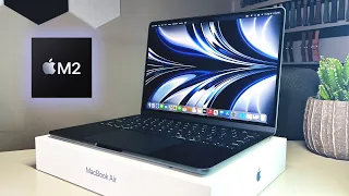 NEW 2022 MacBook Air (M2 Chip) Midnight Unboxing , Tour, & First Impressions | Sexy Refresh