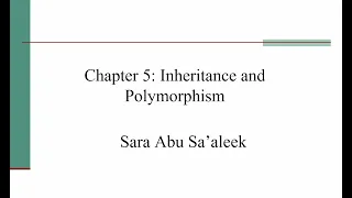 Inheritance and Polymorphism