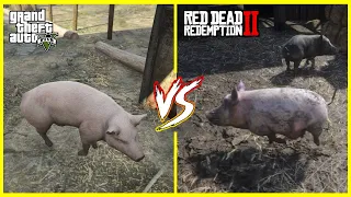 GTA 5 vs RDR2 - Epic Comparison - WICH IS THE BEST? (Insane Details RDR2 Part:-16)