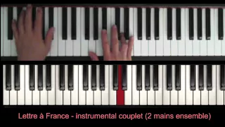 Michel Polnareff - Lettre à France (piano tutoriel)