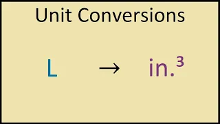 How to Convert Litres to Cubic Inches