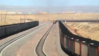 Powder River Basin coal trains, Wyoming.