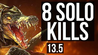 RENEKTON vs FIORA (TOP) | 14/1/3, 8 solo kills, Legendary, 1.5M mastery | KR Master | 13.5