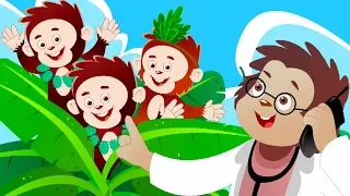 пять маленьких обезьян | рифмы для детей | песни в россии | Rhymes for Babies | Five Little Monkeys