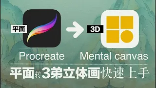 【Procreate和Mental canvas】平面转3弟立体画快速入门