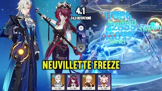 (F2P) C0 NEUVILLETTE Freeze | 4.1 Spiral Abyss Floor 12 (4.0 Rotation) | Genshin Impact