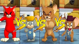 Tom and Jerry in War of the Whiskers Tom Vs Nibbles Vs Monster Jerry Vs Jerry (Master Difficulty)