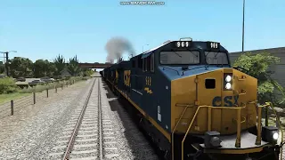 TS2022 CSX ES44AH 969 Leading a K-022 With a Fantastic K5HLA