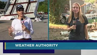 Team coverage of flooding recovery in Waverly