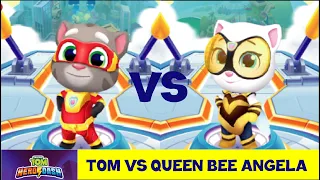 Talking Tom Hero Dash - QUEEN BEE Angela VS Tom - Gameplay (Android, iOS)