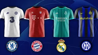 DESIGNING HOME AND AWAY KITS TO EVERY CHAMPIONS LEAGUE ROUND OF 16 TEAM