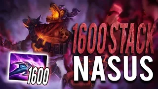 1600 STACK NASUS | NOT URF!! | 1000 STACKS BY 26 MINUTES - Trick2G