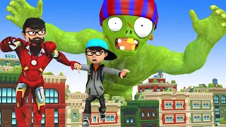 Bad Father Transform Ironman Hero Protect Boy Nick vs Giant Zombie - Scary Teacher Funny Animation