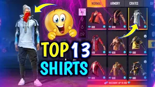 FREE FIRE TOP 13 GOOD LOOKING SHIRTS IN OUR STORE |😘🤩|