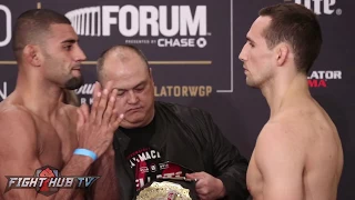 Rory MacDonald vs Douglas Lima- Bellator 192 weigh in & face off